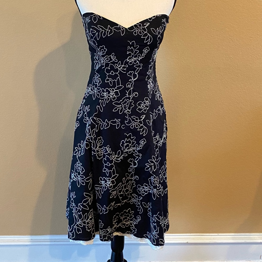White House Black Market Strapless Fit and Flare Dress